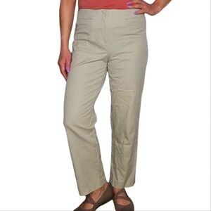 Talbots Petite Stretch Midrise Khacki Trousers Size 10